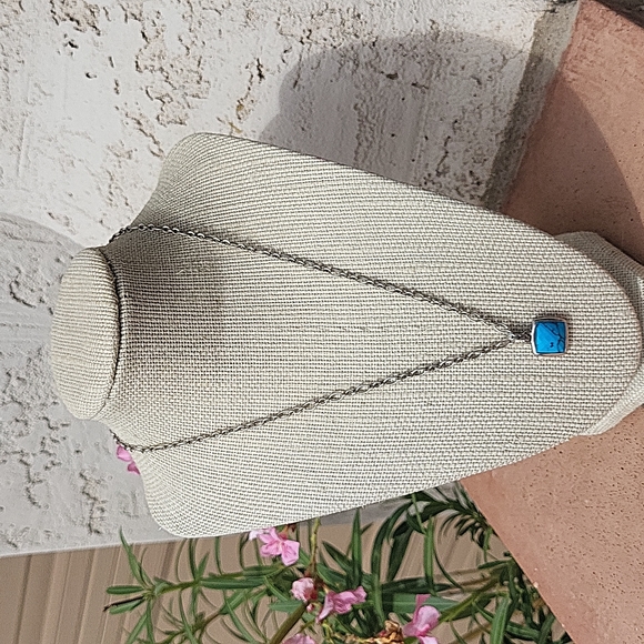 John Hardy Jewelry - John Hardy Sterling Silver Figaro Chain With Turquoise Pendant 18" Length